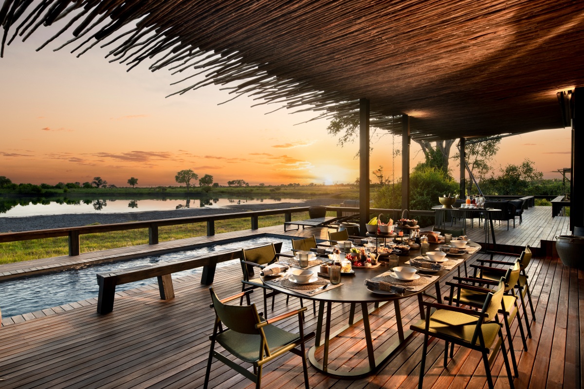 Daunara Safari Camp Botswana Dining on Deck