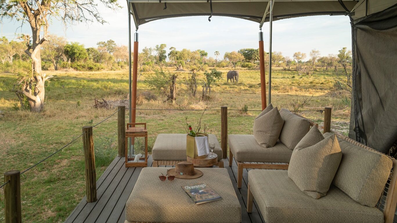 Gomoti Private Botswana - Luxury Tent Deck