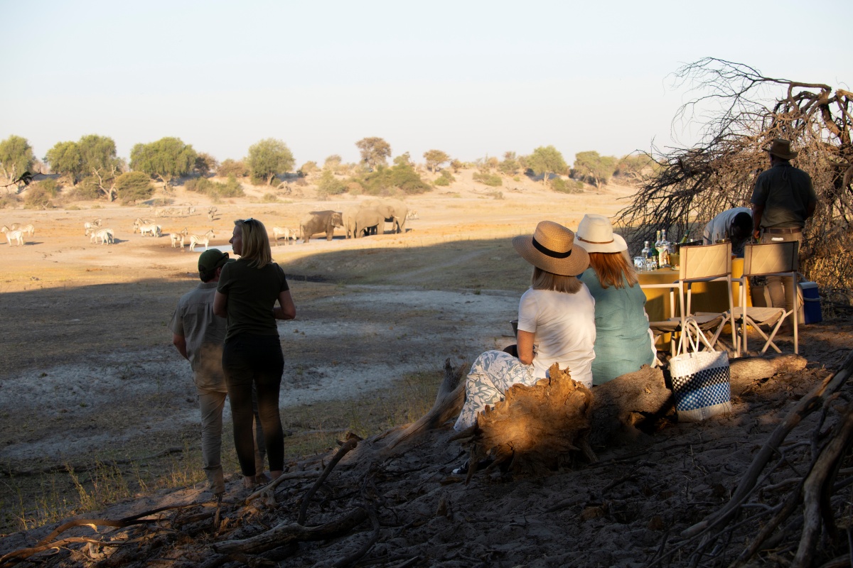 Moela Safari Lodge Drinks and snacks in the bush