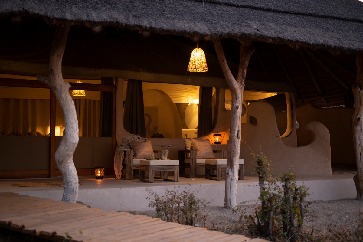Moela Safari Lodge Patio Sunset