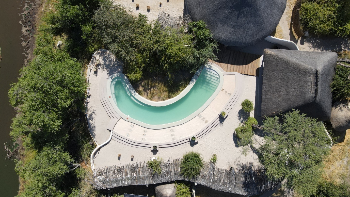 Moela Safari Lodge Pool Aerial