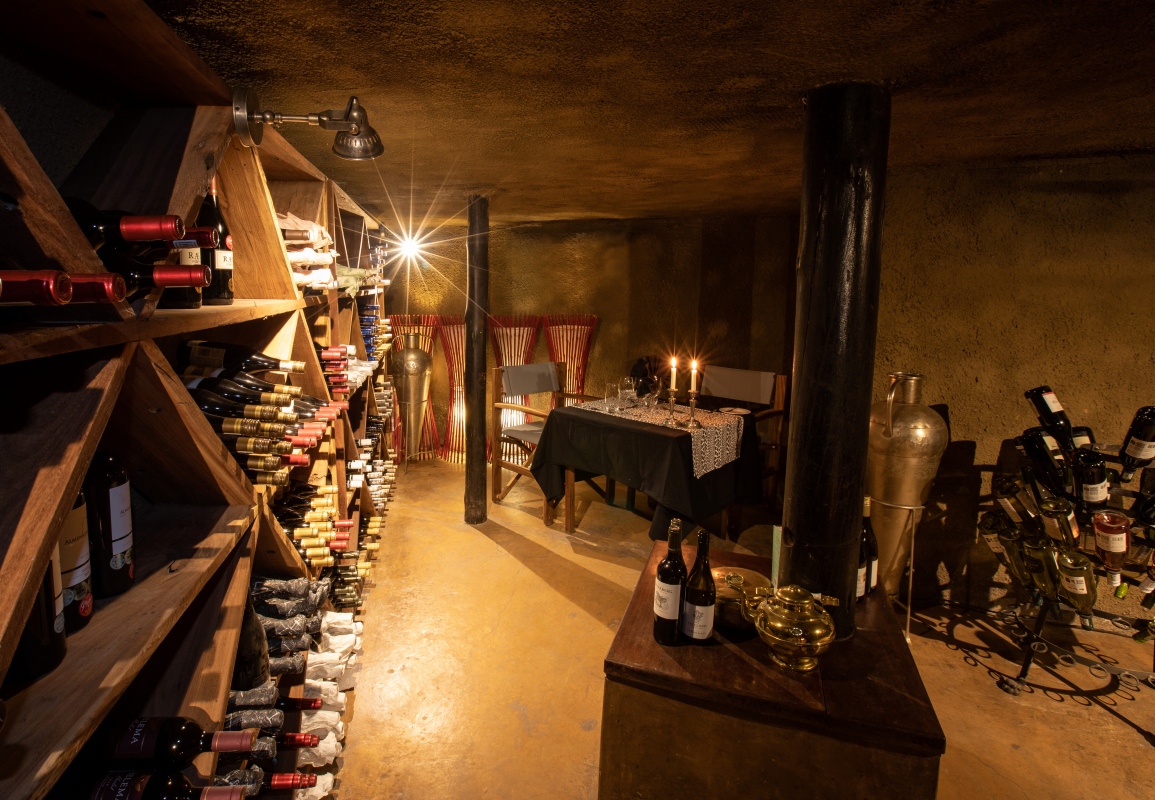 Selinda Camp - Main Camp Wine Cellar